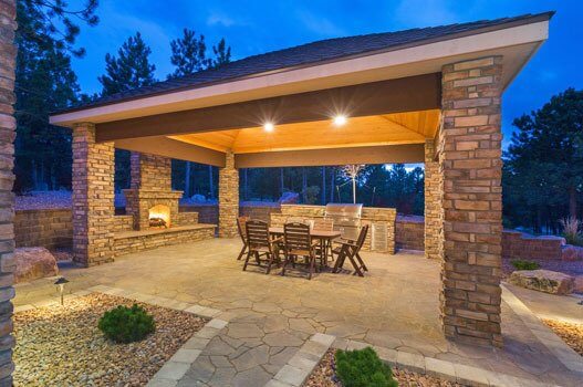 a covered patio