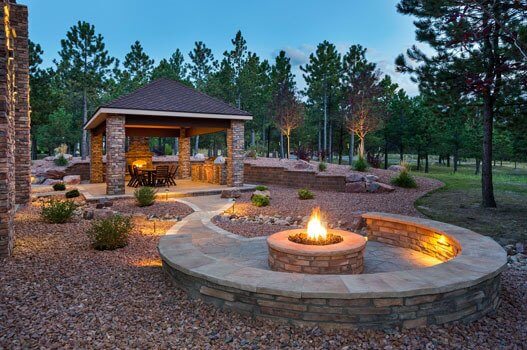 an outdoor firepit