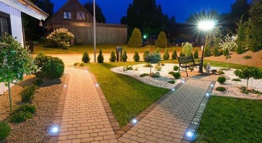 a wide shot of outdoor lighting