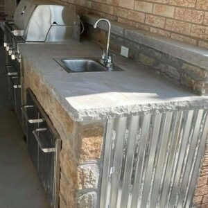 outdoor kitchen and sink