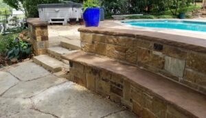 raised stone wall