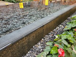 a infinity edge on a pond