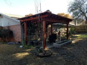 patio covered by a pergola